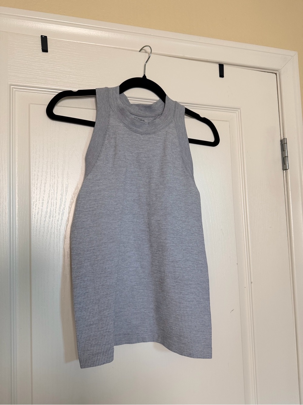 Athleta Ribbed Sleeveless Tank - Light Gray
